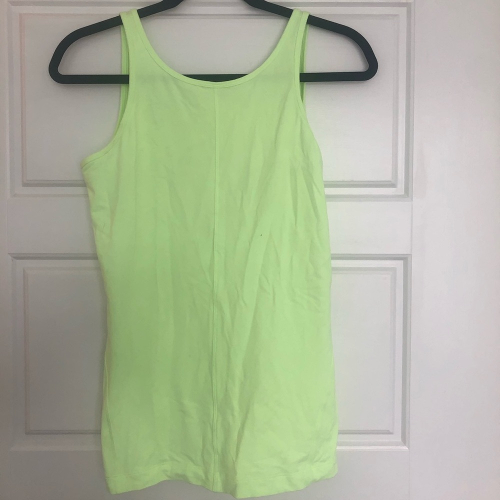 lululemon neon green tank top